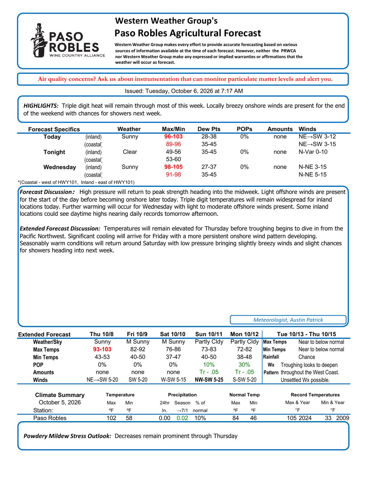 Forecast Page 1