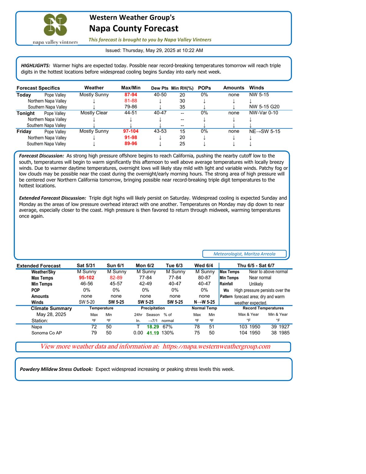 Forecast Page 1